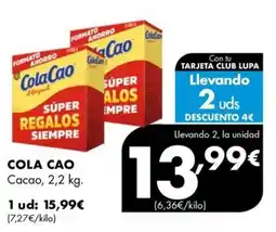 Supermercados Lupa Cola Cao Cacao oferta
