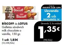Supermercados Lupa Biscoff de lotus oferta