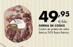 Supermercados Lupa Sierra de Codex centro de paleta de cebo ibérica 50% raza ibérica oferta