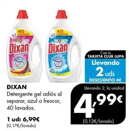 Supermercados Lupa Dixan Detergente gel adiós al separar, azul o frescor oferta