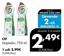 Supermercados Lupa Cif limpiador oferta