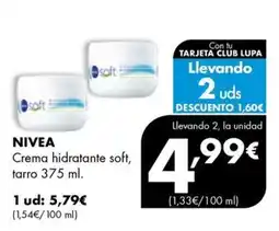 Supermercados Lupa Nivea crema hidratante soft oferta