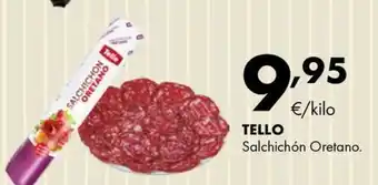 Supermercados Lupa Tello Salchichón Oretano oferta