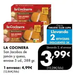 Supermercados Lupa la Cocinera San Jacobos de jamón y queso oferta