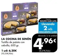 Supermercados Lupa La cocina de senén tortilla de patata con cebolla oferta