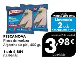 Supermercados Lupa Pescanova filetes de merluza argentina sin piel oferta
