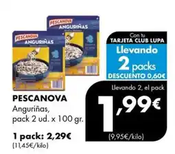 Supermercados Lupa Pescanova angurinas oferta