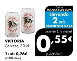 Supermercados Lupa Victoria cerveza oferta
