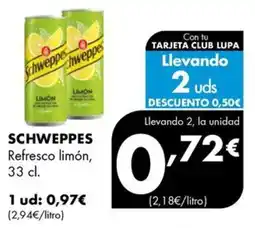 Supermercados Lupa Schweppes Refresco limón oferta