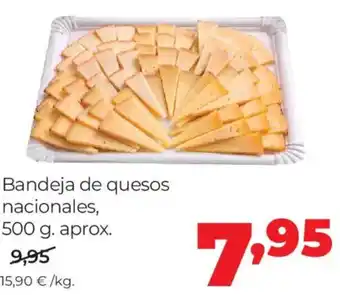 Bandeja de quesos nacionales