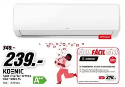MediaMarkt Koenic split inverter 127934 kac 12026 es oferta