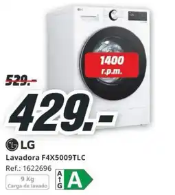 MediaMarkt LG lavadora f4x5009tlc oferta