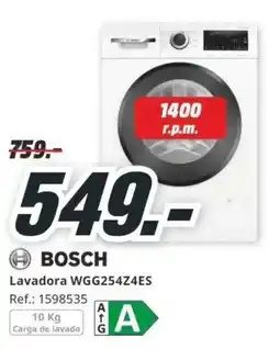 MediaMarkt Bosch lavadora wgg254z4es oferta