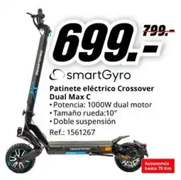 MediaMarkt smartGyro patinete eléctrico crossover dual max c oferta