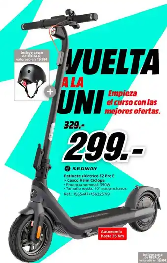 MediaMarkt Segway patinete eléctrico E2 Pro E oferta
