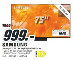 MediaMarkt samsung neo qled 75" 4k tq75qn73hauxxc oferta
