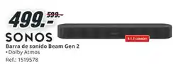 MediaMarkt Sonos barra de sonido Beam Gen 2 oferta
