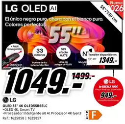 MediaMarkt lg oled ai 55" 4k oled55b6elc oferta