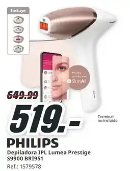 MediaMarkt Philips depiladora ipl lumea prestige s9900 bri951 oferta