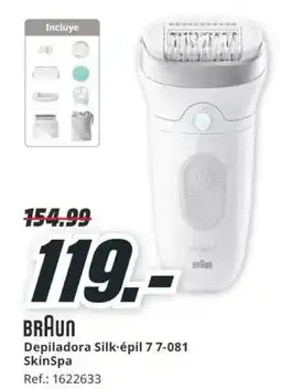 MediaMarkt Braun depiladora silk-épil 7 7-081 skinspa oferta
