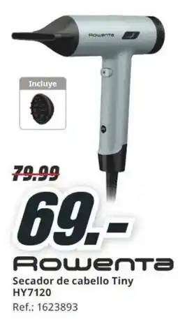 MediaMarkt Rowenta secador de cabello tiny hy7120 oferta