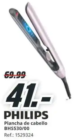 MediaMarkt philips plancha de cabello bhs530/00 oferta