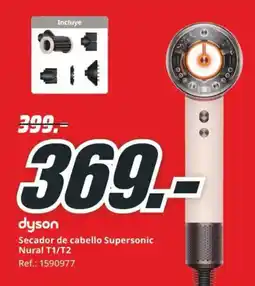 MediaMarkt dyson secador de cabello supersonic nural t1/t2 oferta