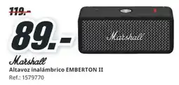 MediaMarkt Marshall altavoz inalámbrico emberton ii oferta