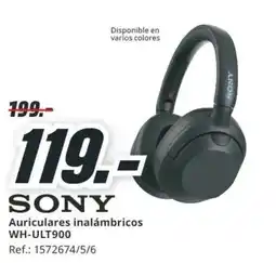 MediaMarkt Sony auriculares inalámbricos wh-ult900 oferta