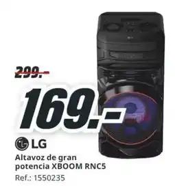 MediaMarkt lg altavoz de gran potencia xboom rnc5 oferta