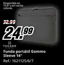 MediaMarkt Tucano funda portátil gommo sleeve 14" oferta