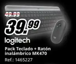 MediaMarkt logitech pack teclado + raton inalambrico mk470 oferta