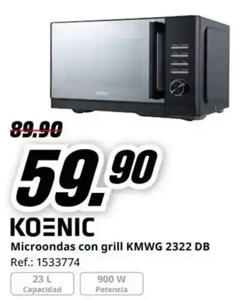 Koenic microondas con grill kmwg 2322 db