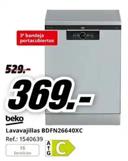 MediaMarkt beko lavavajillas bdfn26640xc oferta