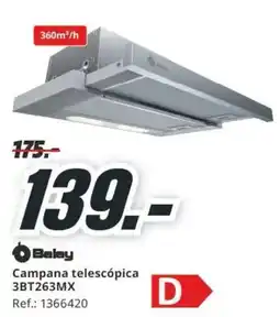 MediaMarkt Balay campana telescópica 3BT263MX oferta