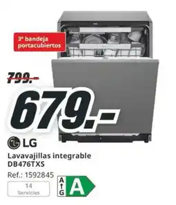 MediaMarkt LG lavavajillas integrable DB476TXS oferta