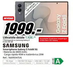 MediaMarkt Samsung galaxy z fold8 5g oferta
