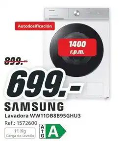 MediaMarkt samsung lavadora ww11db8b95ghu3 oferta