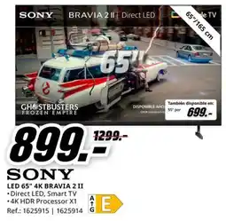 MediaMarkt Sony led 65" 4k bravia 2 ii oferta