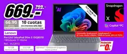 MediaMarkt Lenovo Portátil IdeaPad Slim 3 15Q8X10 oferta