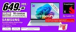 MediaMarkt samsung portátil galaxy book4 edge oferta