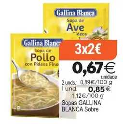 Plenus Supermercados Gallina Blanca Sopa de Pollo con Fideos Fino oferta