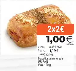 Plenus Supermercados Fripán napolitana misturada oferta