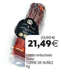Plenus Supermercados Torre de Nuñez lombo embuchado duroc oferta