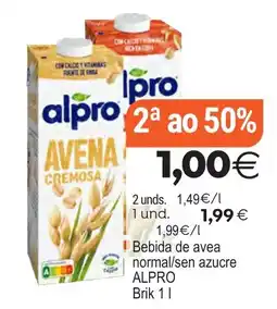 Plenus Supermercados alpro bebida de avea normal/sen azucar oferta