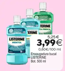 Plenus Supermercados Listerine enxaugadura bucal oferta