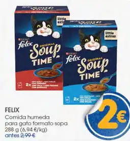 Supermercados Plaza Felix comida humeda para gato formato sopa oferta