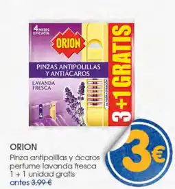 Supermercados Plaza Orion pinza antipolillas y ácaros perfume lavanda fresca oferta