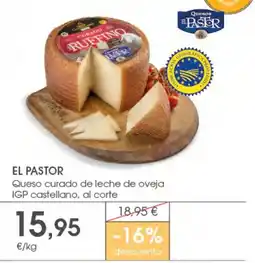 Supermercados Plaza El pastor queso curado de leche de oveja oferta