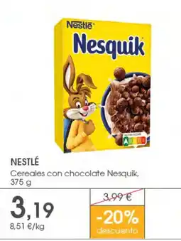 Supermercados Plaza Nestlé cereales con chocolate nesquik oferta
